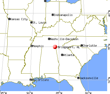 Bridgeport, Alabama map