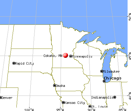 Cokato, Minnesota map