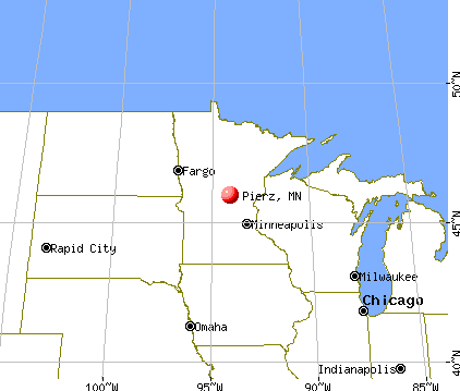 Pierz, Minnesota map