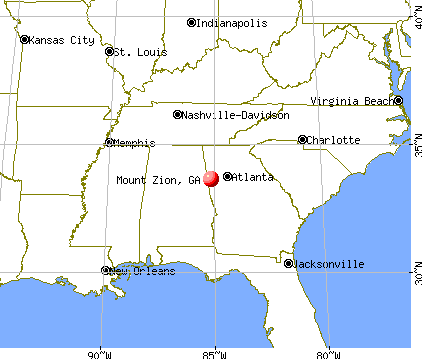 Mount Zion, Georgia map