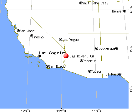 Big River, California map