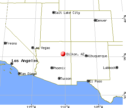 Dilkon, Arizona map