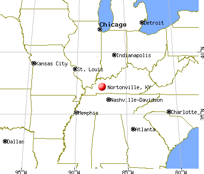 Nortonville, Kentucky map