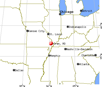 Oran, Missouri map