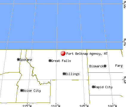 Fort Belknap Agency, Montana map