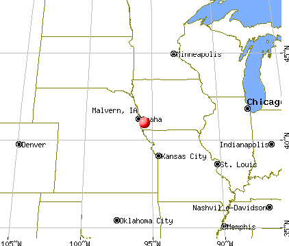 Malvern, Iowa map