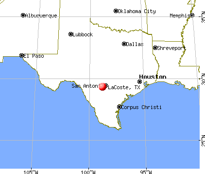 LaCoste, Texas map