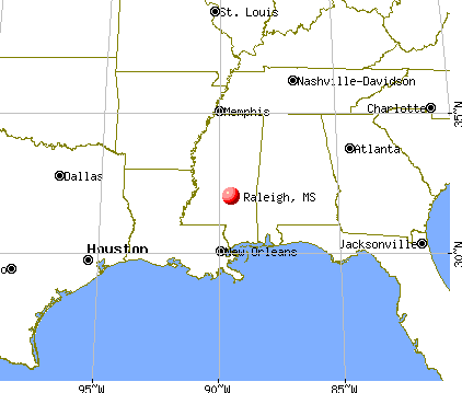 Raleigh, Mississippi map