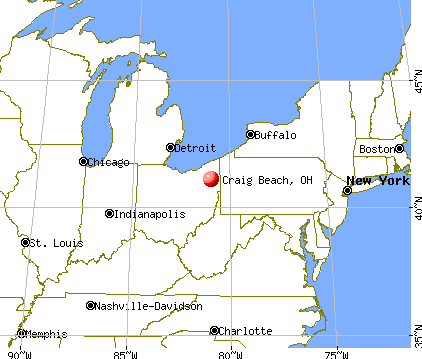 Craig Beach, Ohio map