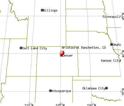 Aristocrat Ranchettes, Colorado map