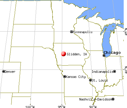 Glidden, Iowa map