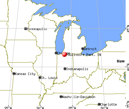 Gulivoire Park, Indiana map