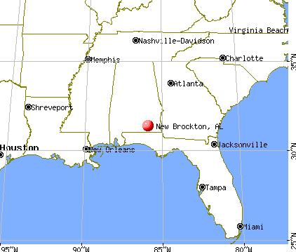 New Brockton, Alabama map