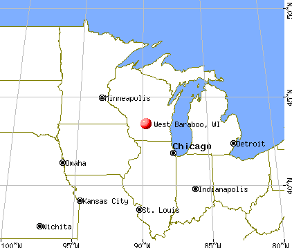 West Baraboo, Wisconsin map