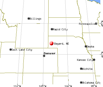 Bayard, Nebraska map