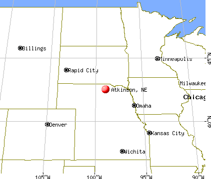 Atkinson, Nebraska map