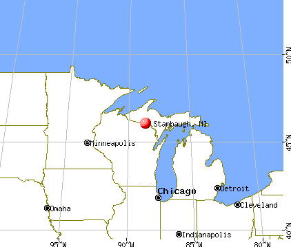 Stambaugh, Michigan map
