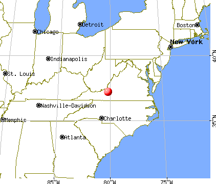 Elliston-Lafayette, Virginia map