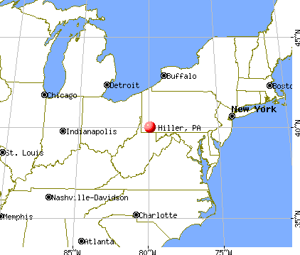 Hiller, Pennsylvania map