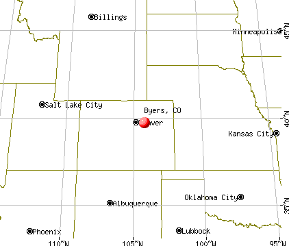 Byers, Colorado map