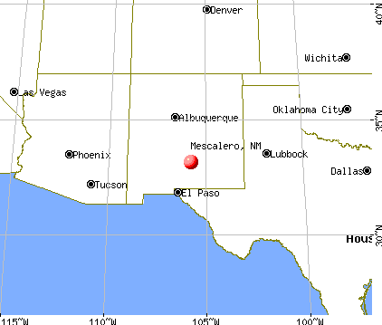 Mescalero, New Mexico map