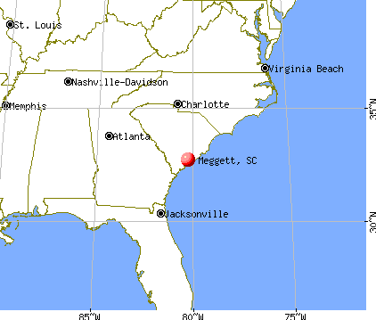 Meggett, South Carolina map