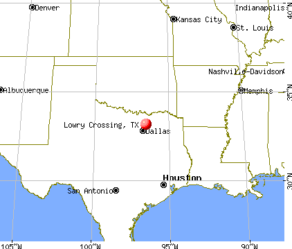 Lowry Crossing, Texas map