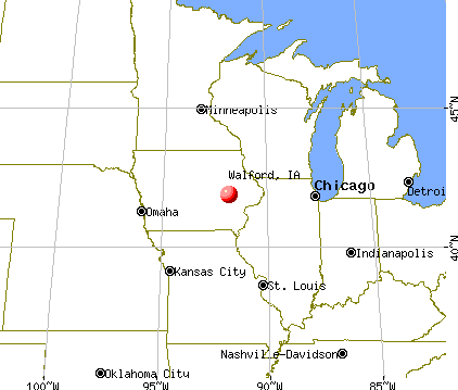 Walford, Iowa map