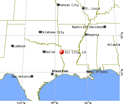 Oil City, Louisiana map