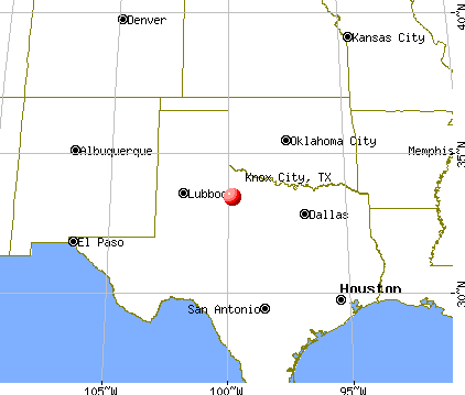Knox City, Texas map