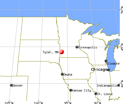 Tyler, Minnesota map