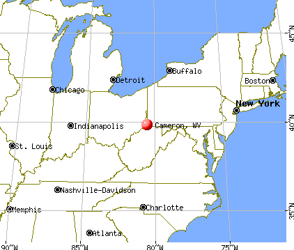 Cameron, West Virginia map
