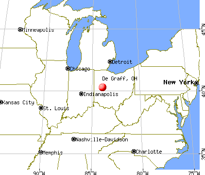 De Graff, Ohio map