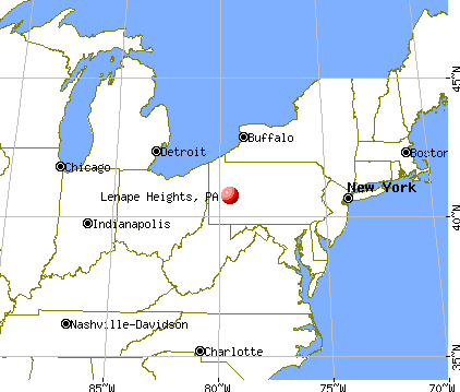 Lenape Heights, Pennsylvania map