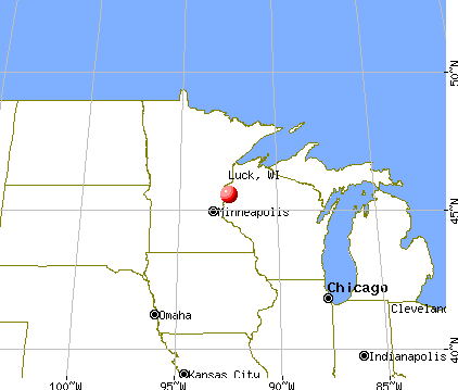 Luck, Wisconsin map