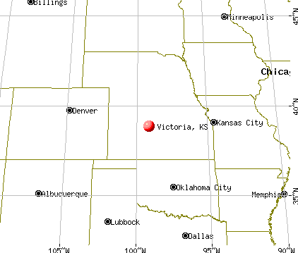 Victoria, Kansas map