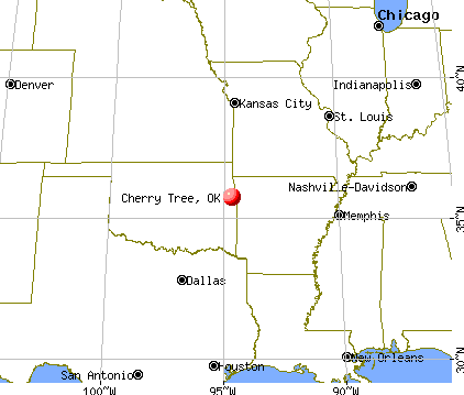Cherry Tree, Oklahoma map