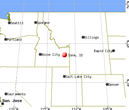 Iona, Idaho map