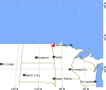 Hallock, Minnesota map