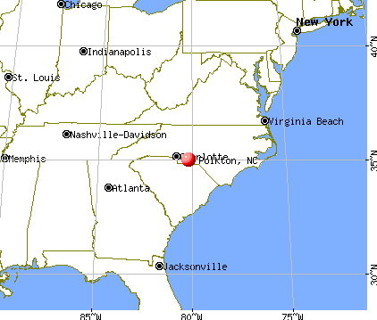 Polkton, North Carolina map