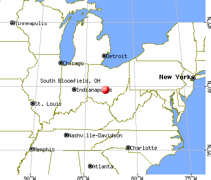 South Bloomfield, Ohio map