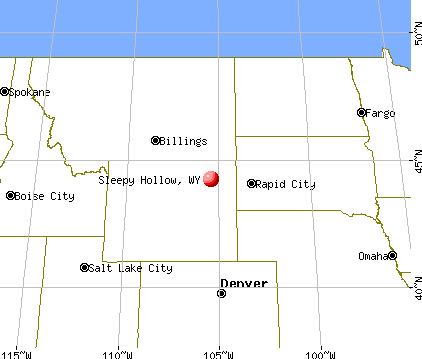Sleepy Hollow, Wyoming map