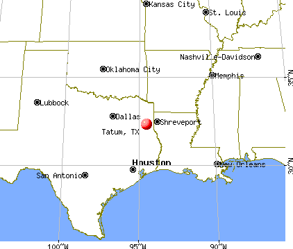 Tatum, Texas map