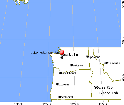 Lake Ketchum, Washington map
