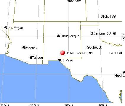 Boles Acres, New Mexico map