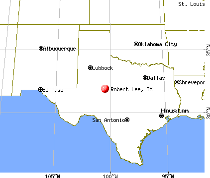 Robert Lee, Texas map