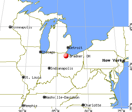 Bradner, Ohio map