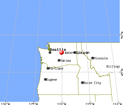 Waterville, Washington map
