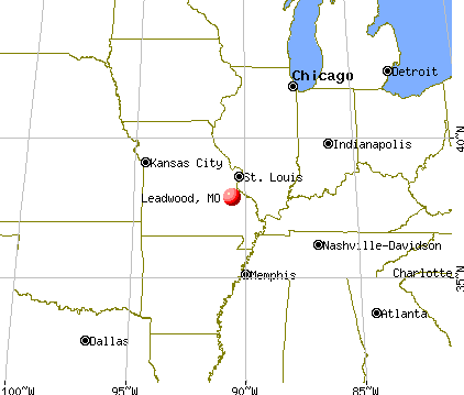 Leadwood, Missouri map