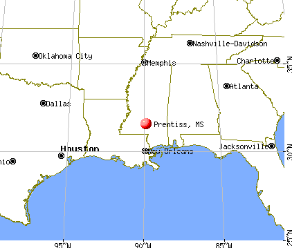 Prentiss, Mississippi map